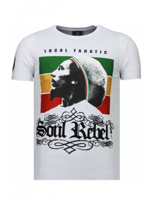Local Fanatic Soul rebel bob rhinestone t-shirt - Image 3