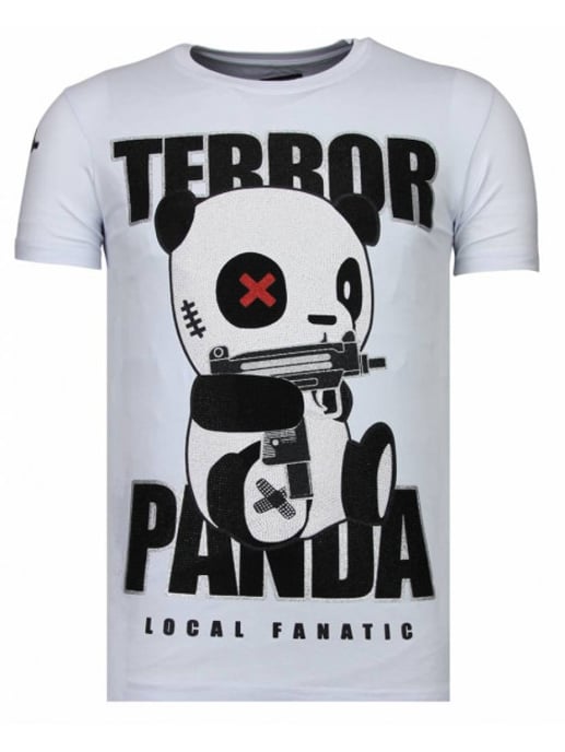 Local Fanatic Terror panda rhinestone t-shirt - Image 1