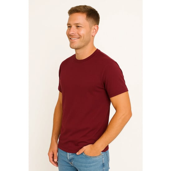 X-Name heren t-shirt donkerrood zachte stof italianstyle - Image 4