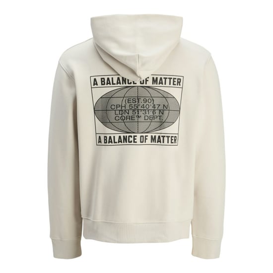 Jack & Jones Jcoconcrete globe sweat hood beige - Image 3