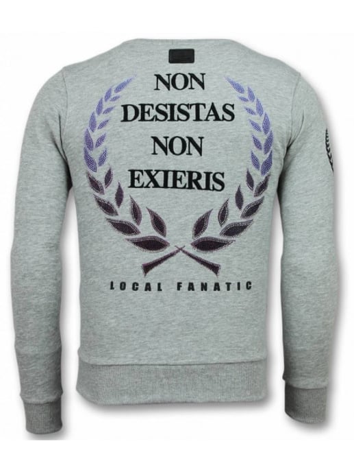 Local Fanatic Doodskop trui skull rhinestone sweater - Image 2