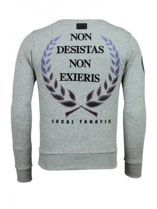 Local Fanatic Doodskop trui skull rhinestone sweater - Image 5