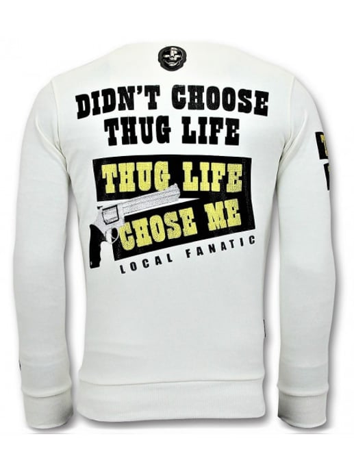 Local Fanatic Rhinestones sweater the chief wanted trui - Image 2