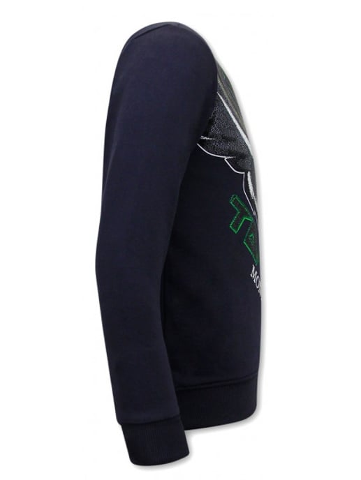Montfleuri Sweater met print eagle head - Image 3