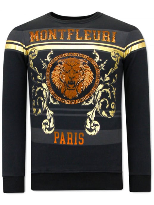 Montfleuri Sweater met print leeuw strass - Image 1