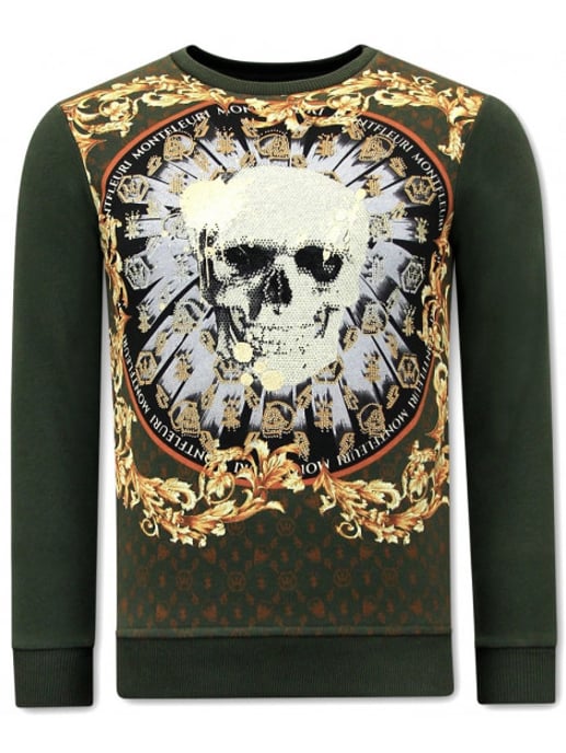 Montfleuri Sweater met print skull strass - Image 1