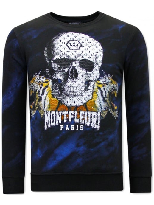 Montfleuri Sweater met print skull tiger - Image 1