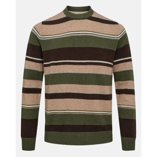 Anerkjendt Aksune jac stripe lambswool knit forest night - Image 3