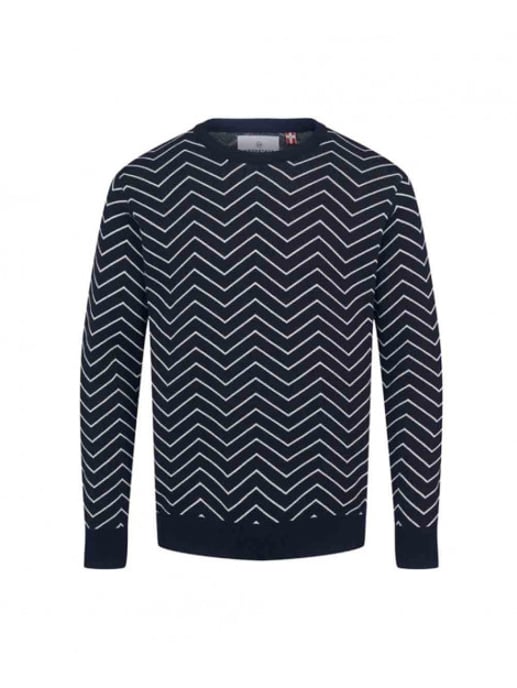 Kronstadt Ks3795 zig-zag cotten knit navy - Image 3