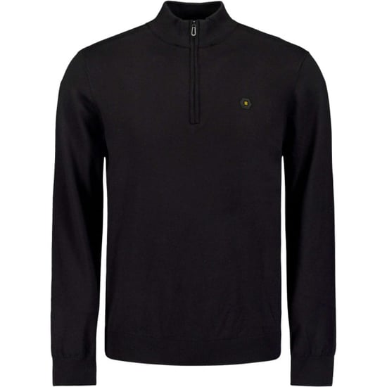 No Excess Pullover half zip 2 coloured melang black - Image 1