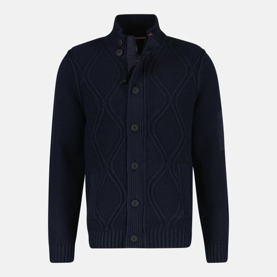 Lerros Grof gebreid vest met kabelpatroon - Image 1