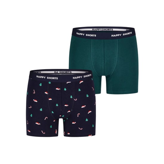 Happy Shorts Kinder boxershorts jongens kerst print 2-pack christmas - Image 1