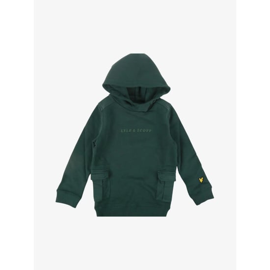 Lyle and Scott Jongens hoodie cargo pocket argyle teal - Image 1