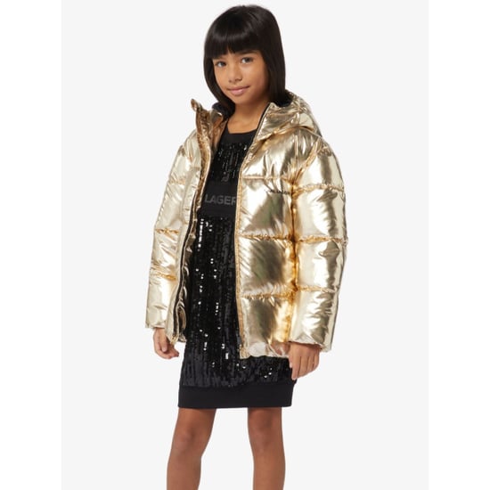 Karl Lagerfeld Meisjes winterjas goud - Image 3