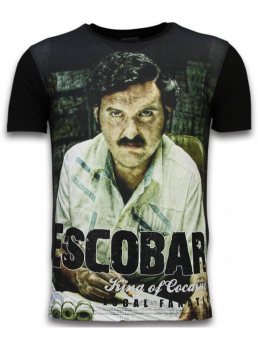 Local Fanatic Escobar king of cocaine digital rhinestone t-shirt - Image 2