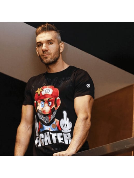 Local Fanatic Fight club mario rhinestone t-shirt - Image 3
