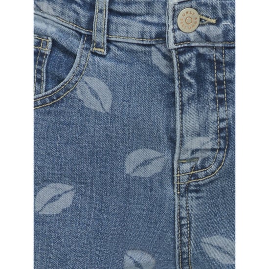 Only Kogjuicy wide leg lip print dnm blue denim - Image 3