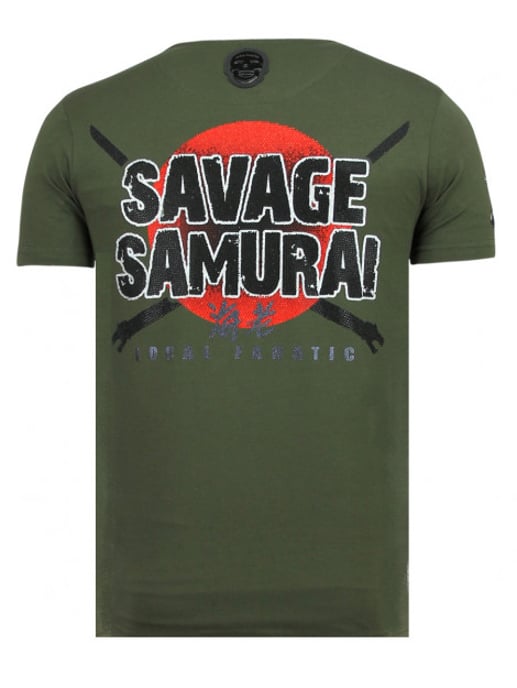 Local Fanatic Savage samurai print t-shirt - Image 2