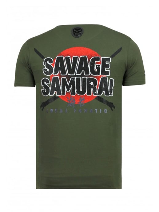 Local Fanatic Savage samurai print t-shirt - Image 5