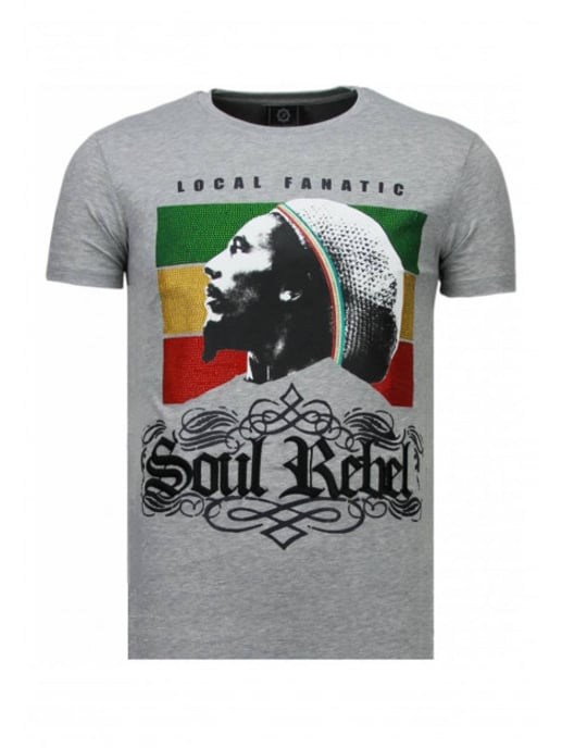 Local Fanatic Soul rebel bob rhinestone t-shirt - Image 3