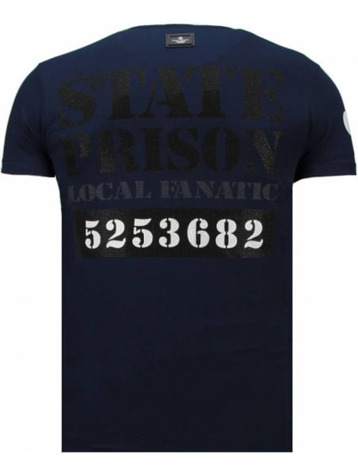 Local Fanatic State prison rhinestone t-shirt - Image 3