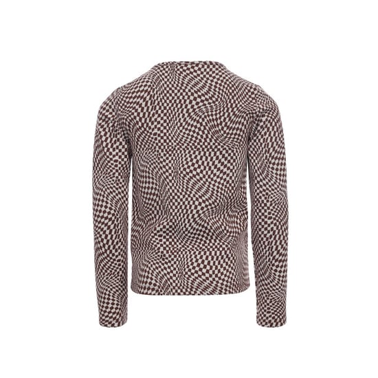 Looxs Revolution Top met swirl check print bruin voor meisjes in de kleur - Image 6