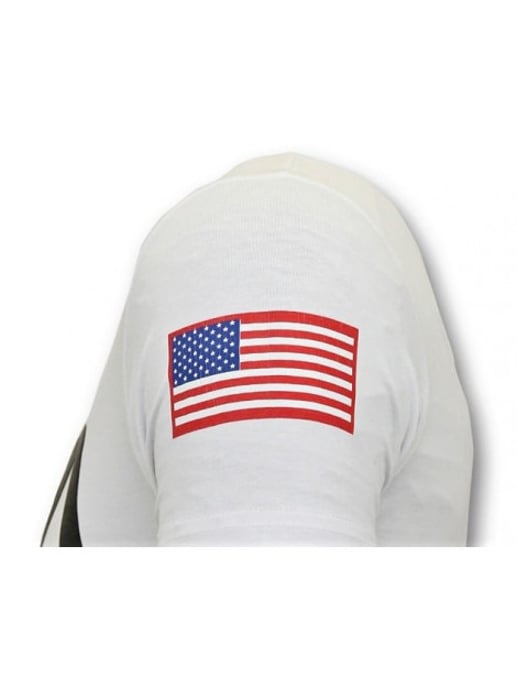 Local Fanatic T-shirt met opdruk nasa american flag shirt - Image 4