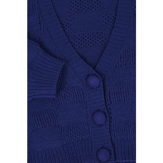 Looxs Revolution Vestje violet blue chenille ajour voor meisjes in de kleur - Image 5