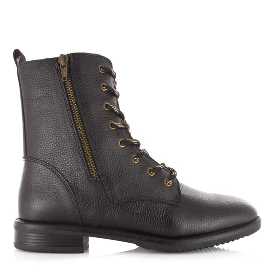 Shoecolate Leren veterboot met rits veterboots dames - Image 5