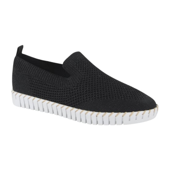 La Strada 24039-4500 black/silver dames instappers sportief - Image 1