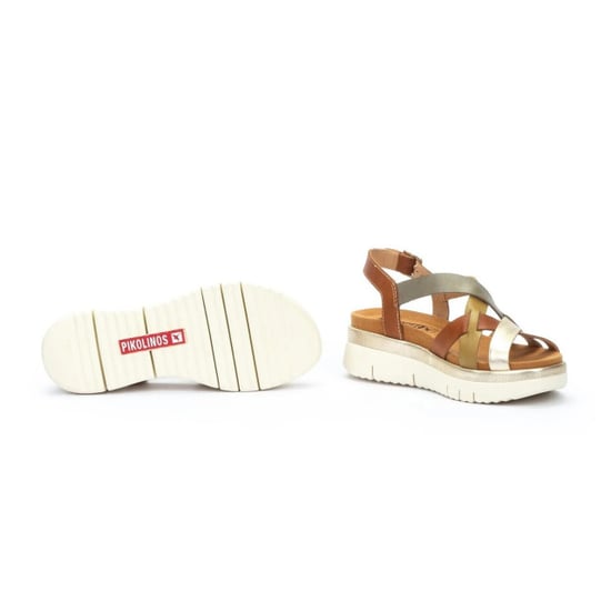 Pikolinos Dames Extra Lichte Bruine Leren Zomer Wedge Sandalen - Palma - Image 5