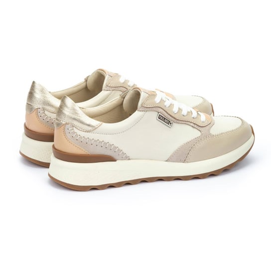 Pikolinos Dames Beige Leren Veterschoenen Sneakers - Arrecife - Image 5