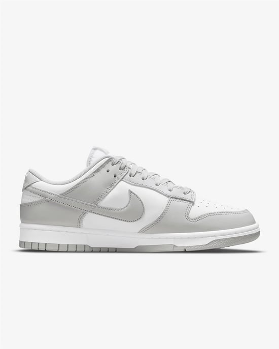 Nike Dunk Low Retro Trainers White/Grey Fog - Image 3
