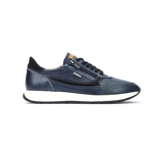 Pikolinos Mäns Blå Läder Lättburet Sneakersko - Getafe - Image 2