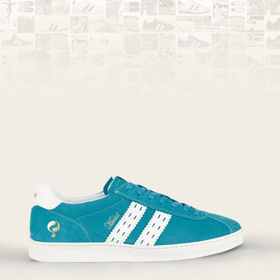 Q1905 Sneaker medal aqua blauw/wit - Image 2