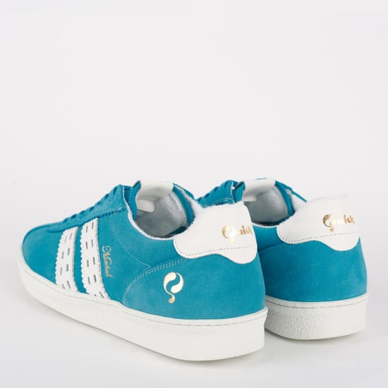 Q1905 Sneaker medal aqua blauw/wit - Image 3
