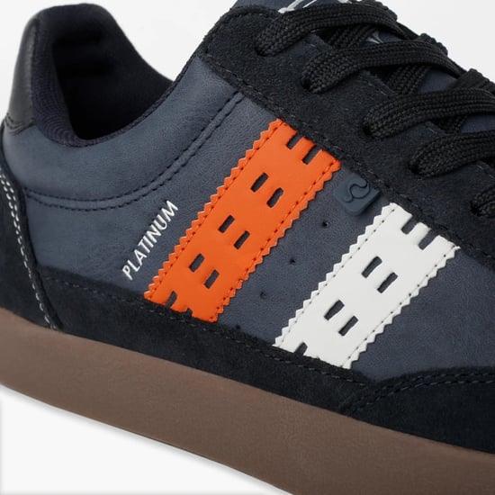 Q1905 Sneaker platinum donkerblauw/oranje/wit - Image 2