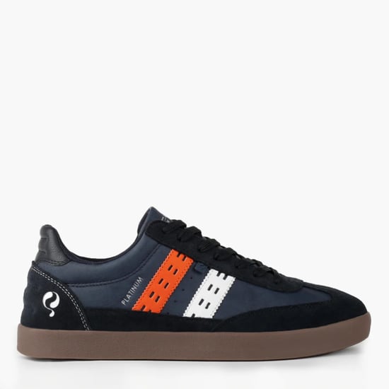Q1905 Sneaker platinum donkerblauw/oranje/wit - Image 4