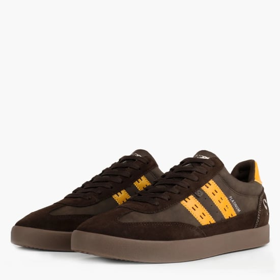 Q1905 Sneaker platinum donkerbruin/geel - Image 3