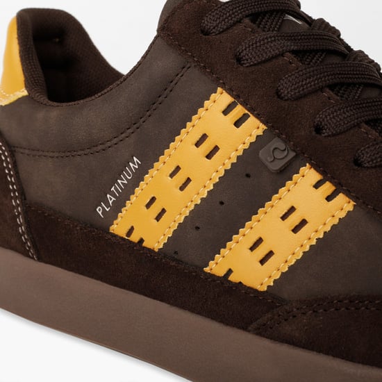 Q1905 Sneaker platinum donkerbruin/geel - Image 4
