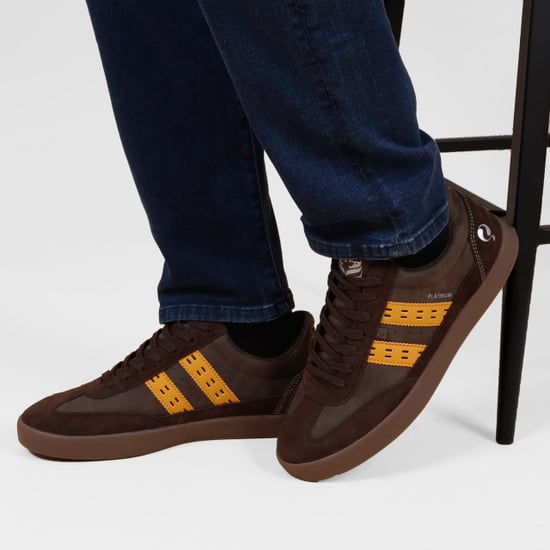Q1905 Sneaker platinum donkerbruin/geel - Image 6
