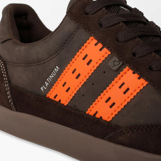 Q1905 Sneaker platinum donkerbruin/oranje - Image 3