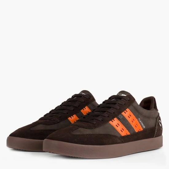 Q1905 Sneaker platinum donkerbruin/oranje - Image 4