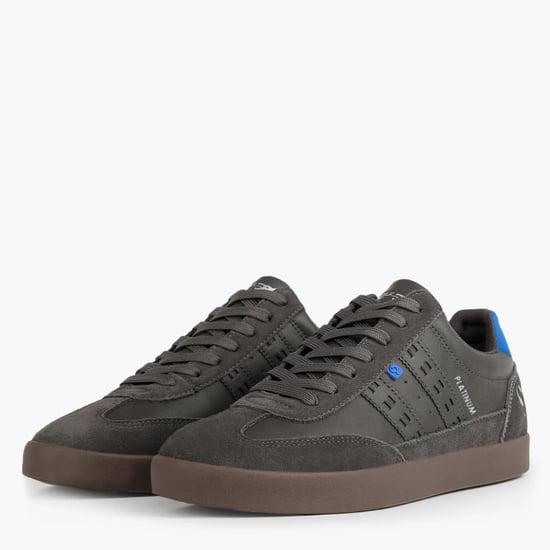 Q1905 Sneaker platinum middengrijs/koningsblauw - Image 4