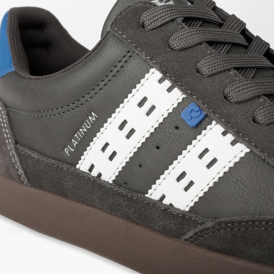 Q1905 Sneaker platinum middengrijs/koningsblauw/wit - Image 2