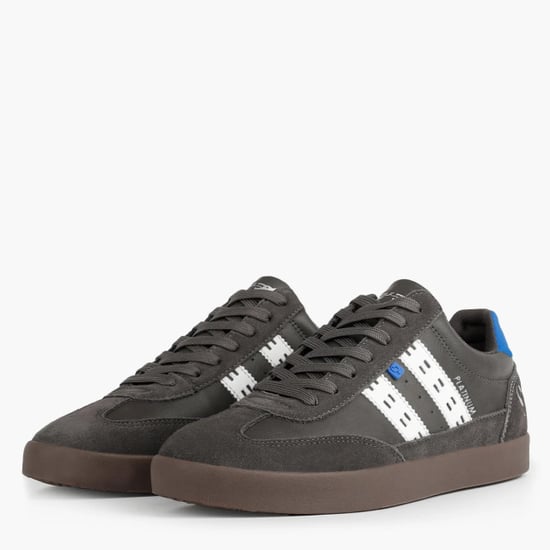 Q1905 Sneaker platinum middengrijs/koningsblauw/wit - Image 4