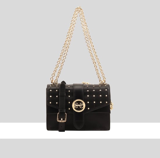 Shweli Black Leather Cross Body Bag - Image 1