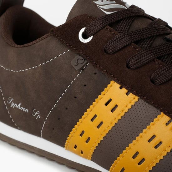 Q1905 Sneaker typhoon sp donkerbruin/geel - Image 4