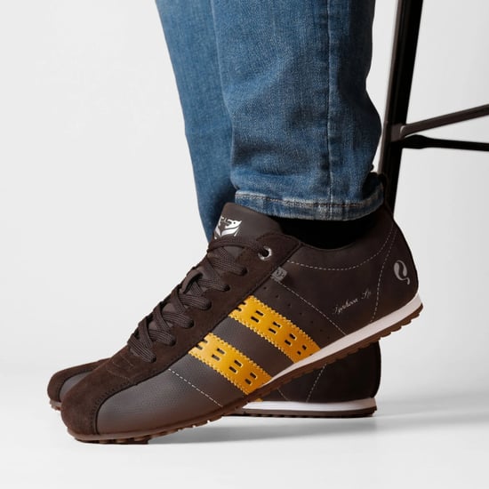 Q1905 Sneaker typhoon sp donkerbruin/geel - Image 6