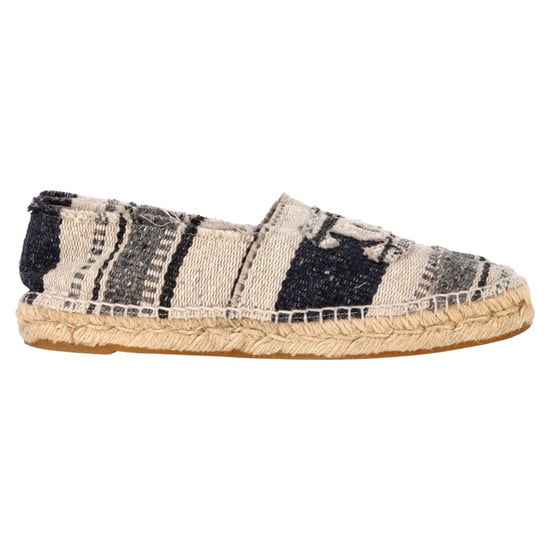 Chanel Striped Cap Toe CC Espadrille Flats in Multicolor Canvas - Image 1